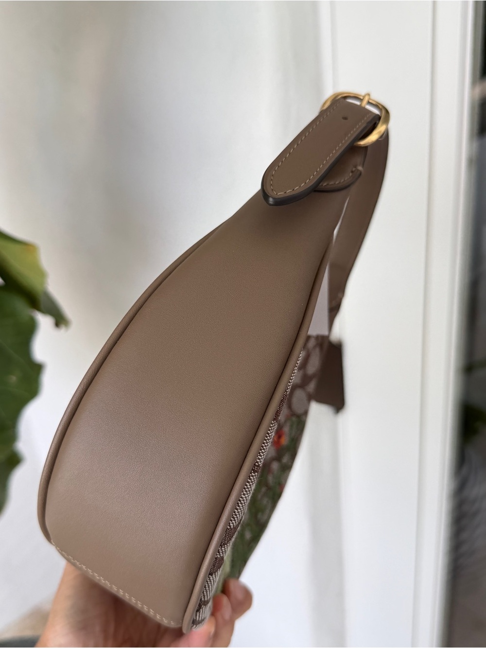 Coach Emily Shoulder Bag Signature Jacquard With Floral Embroidery CDX19 Oak Mul - Picture 12 of 15